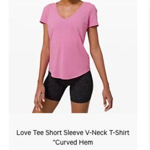 Lululemon Love Tee Short Sleeve pink purple size 4 small